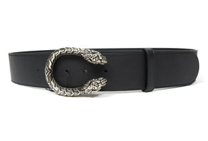 Gucci Black Leather Dionysus Belt Size 90