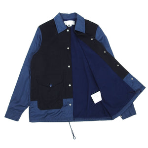 Ganryu Navy Nylon/Wool Coach Jacket Size Large