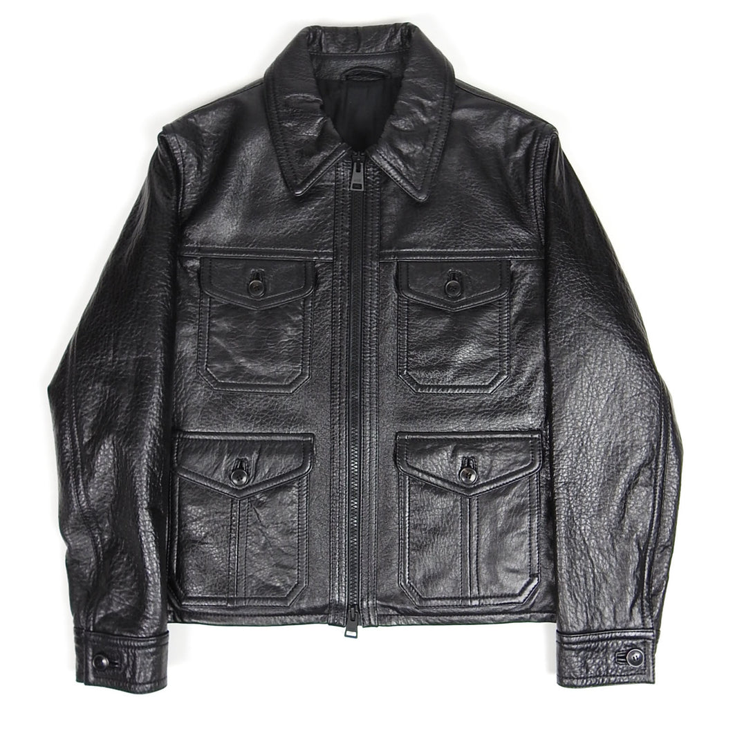 AMI Lamb Nappa Leather Jacket Size Medium