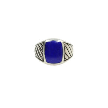 Load image into Gallery viewer, David Yurman Lapis Lazuli Sterling Silver Ring Size 9.5
