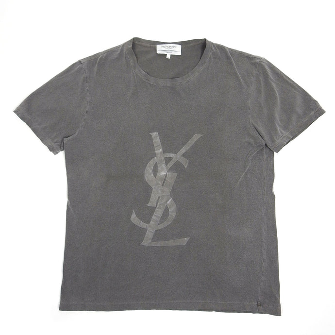 Yves Saint Laurent Rive Gauche Grey Logo Tee Size XL