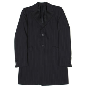 Dolce & Gabbana Black Pinstripe Coat Size 48