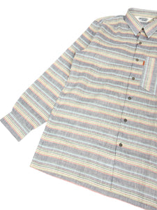 Missoni Vintage Striped Linen Shirt Size Medium
