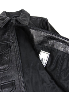 AMI Lamb Nappa Leather Jacket Size Medium