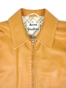 Acne Studios Livor PSS18 Leather Jacket Size 48