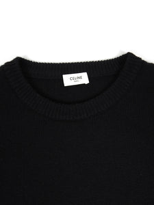 Celine Black Cashmere Sweater Size Medium