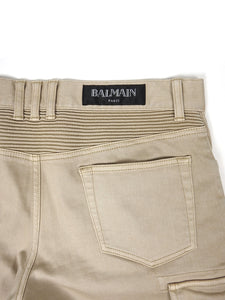 Balmain Denim Cargo Biker Pants Size 34