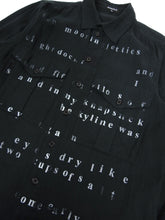 Load image into Gallery viewer, Ann Demeulemeester Black Text Shirt Size Medium
