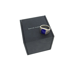 David Yurman Lapis Lazuli Sterling Silver Ring Size 9.5