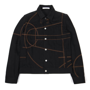 Givenchy AW’14 Black Denim Basketball Jacket Size Large