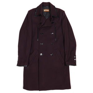 John Galliano Burgundy Wool Overcoat Size 48