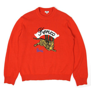 Kenzo Red Tiger Knit Size Small