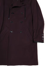 Load image into Gallery viewer, John Galliano Burgundy Wool Overcoat Size 48
