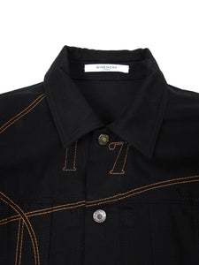 Givenchy AW’14 Black Denim Basketball Jacket Size Large