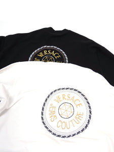 Versace Jeans Couture Embroidered Black LS Tee Size Large