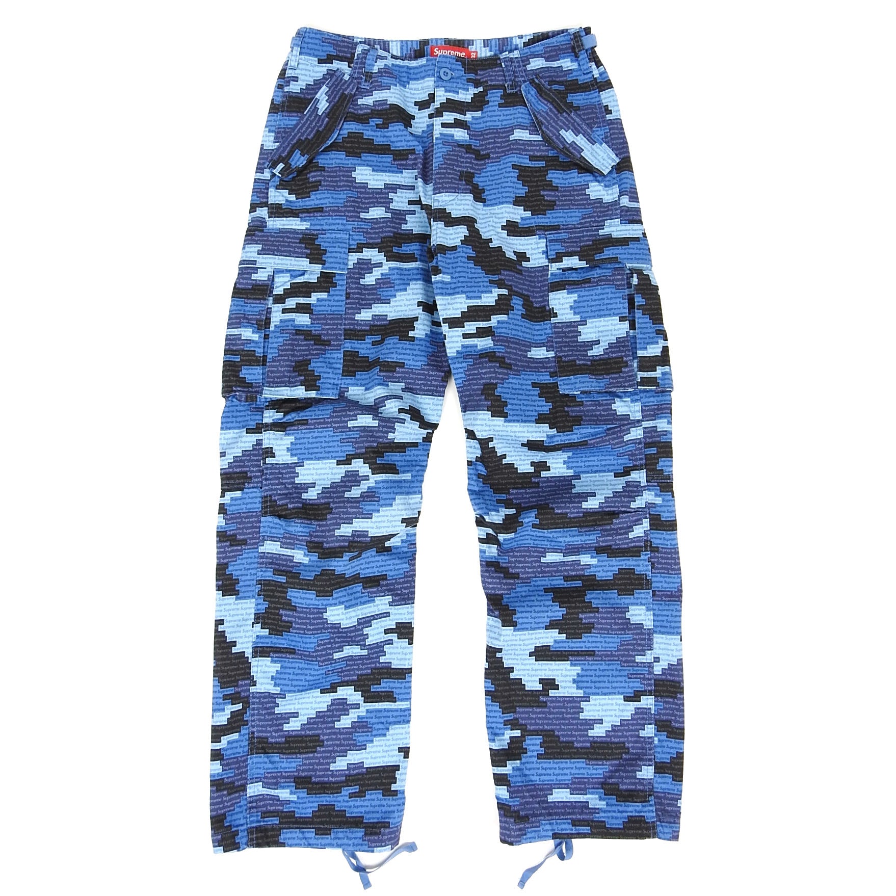 Supreme SS 21 Blue Camo Cargos Size 32