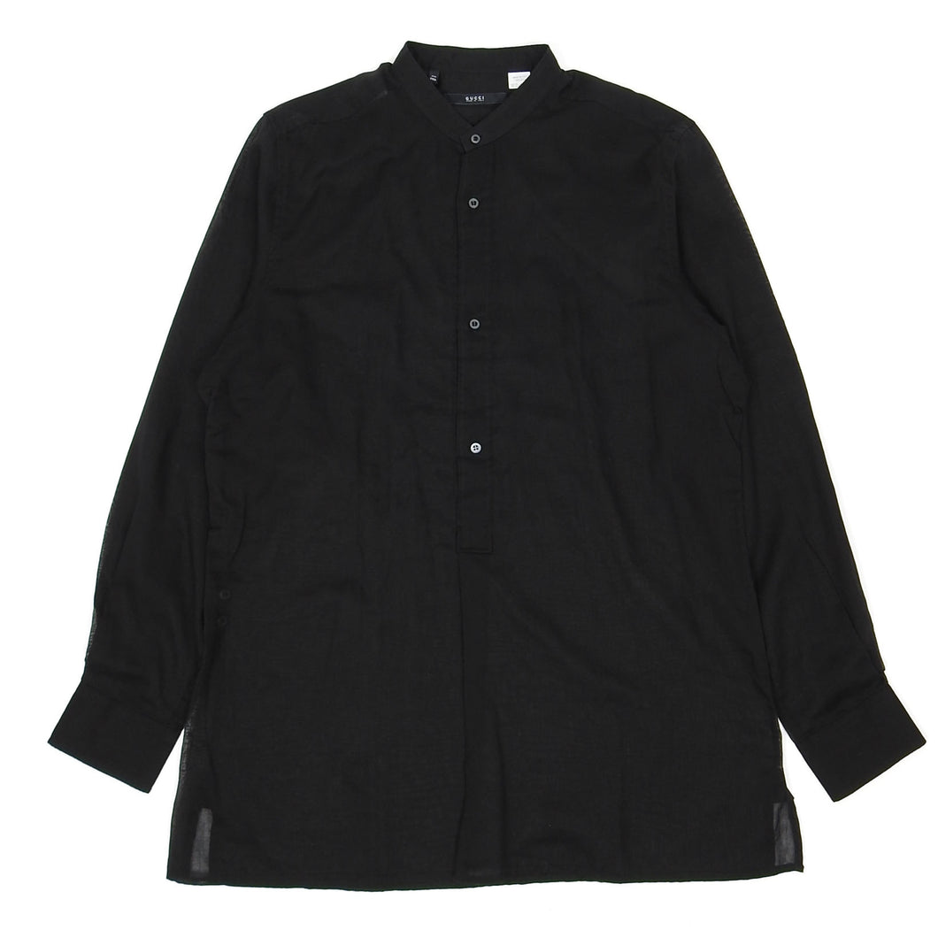 Gucci Black Cotton Voile Shirt Size 40 || 15.5