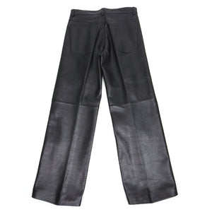 Yves Saint Laurent Rive Gauche Black Leather Pants Size FR 38 (US 30)