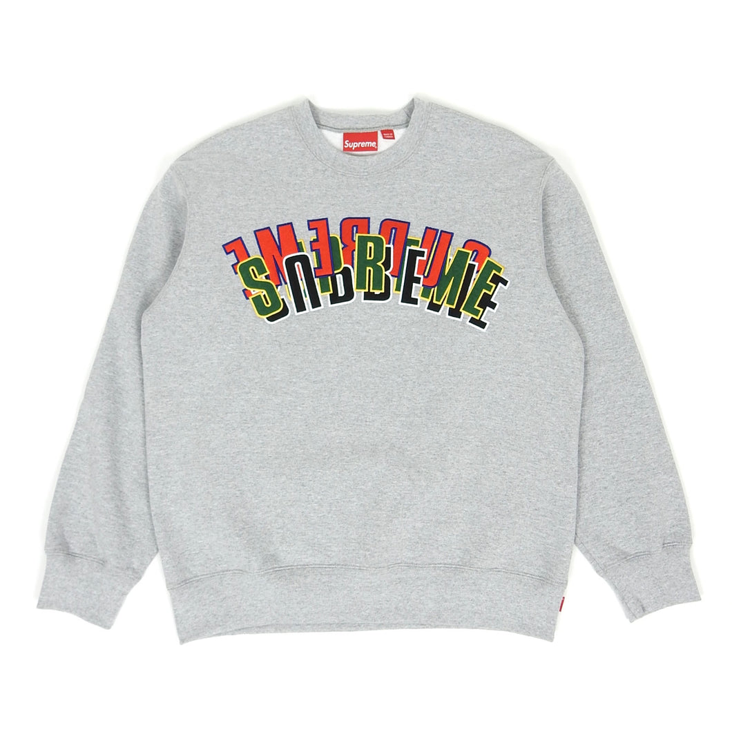 Supreme SS'21 Heather Grey Stacked Embroided Sweater Size Medium