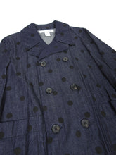 Load image into Gallery viewer, Comme Des Garcons SHIRT Denim Polka Dot Peacoat Size Medium
