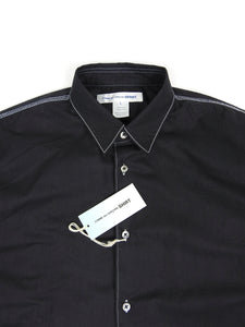 Comme Des Garcons SHIRT Black Contrast Stitch Shirt Size Large