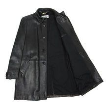 Load image into Gallery viewer, Dolce &amp; Gabbana Black Leather Coat Size 54
