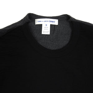 CDG SHIRT Black/Grey Wool Long-sleeve Size Medium