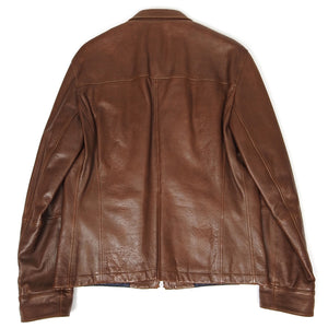 Brunello Cucinelli Leather Quilted Jacket Size Medium