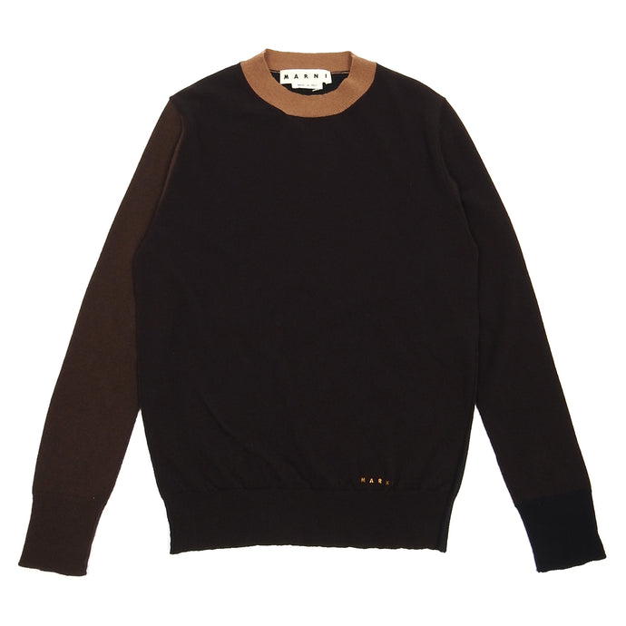 Marni Brown/Black Wool Sweater Size 48