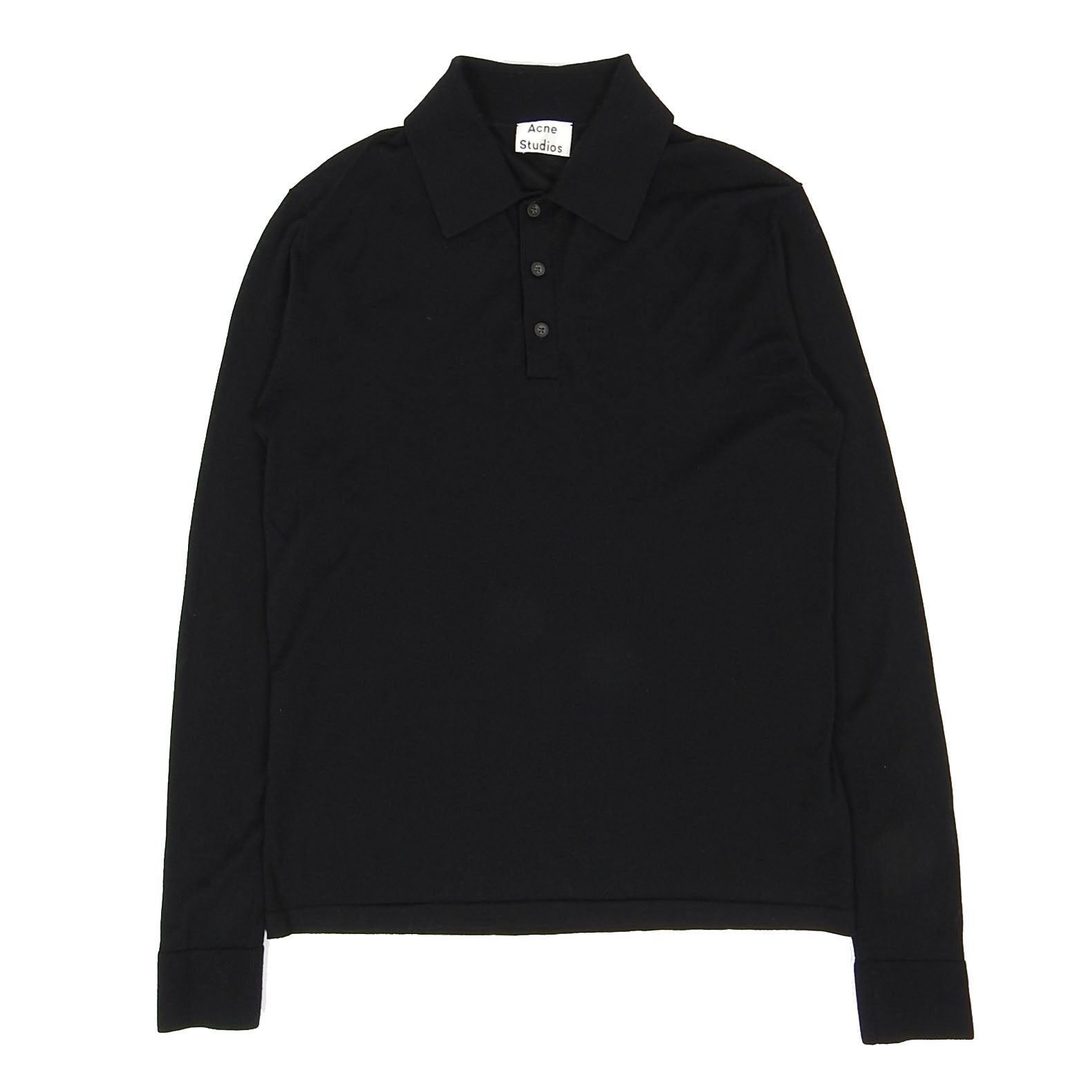 Acne Studios Black Longsleeve Knit Polo Fits S/M – I Miss You MAN