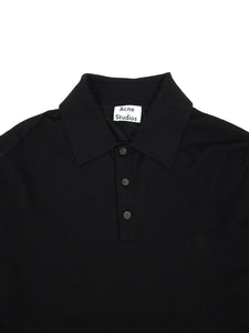 Acne Studios Black Longsleeve Knit Polo Fits S/M