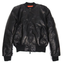 Load image into Gallery viewer, Pyer Moss Black Leather Bomber Size Medium
