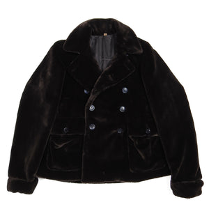 John Galliano Brown Faux Fur Coat Size 48