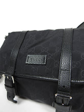 Load image into Gallery viewer, Gucci Guccissma Black Nylon/Leather Crossbody Messenger Bag

