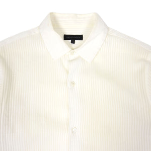 Ann Demeulemeester Sheer White Stripe Shirt Size Small