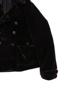 John Galliano Brown Faux Fur Coat Size 48