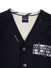 Load image into Gallery viewer, Miharayashuhiro Navy Distressed Cardigan Size 48
