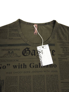 John Galliano Underwear Gazette Tee Size 50
