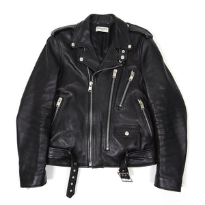Saint Laurent Leather L17 Biker Jacket Size 46