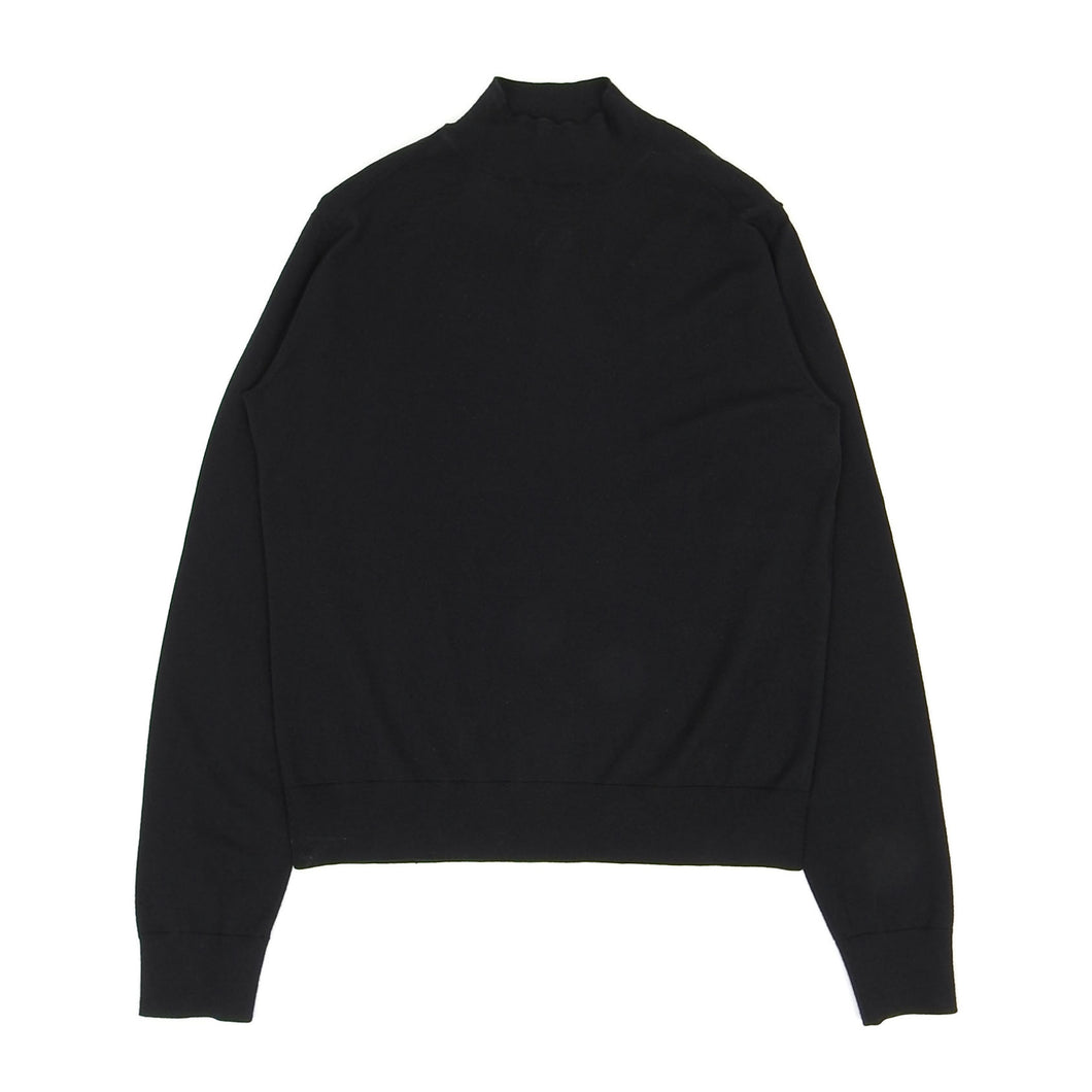 Celine Black Wool Mockneck Sweater Size Medium
