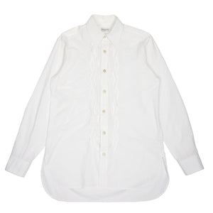 Dries Van Noten White Embroidered Shirt Size 48