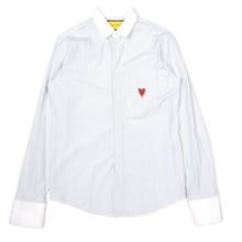 Load image into Gallery viewer, Gucci Striped Heart Cufflink Shirt Size 38 || 15
