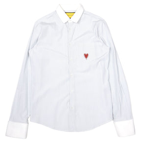 Gucci Striped Heart Cufflink Shirt Size 38 || 15