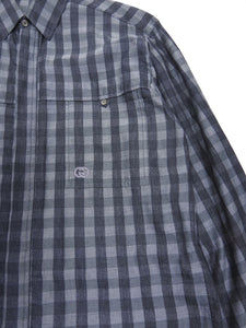 Gucci Vintage Check Button Up Fits Large