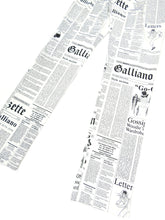 Load image into Gallery viewer, Galliano Newspaper Print Pants Fit 30&quot; Waist
