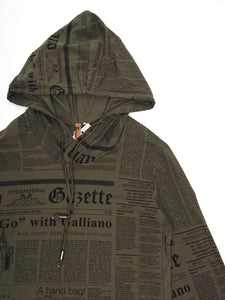 John Galliano Underwear Gazette Hoodie Size 50
