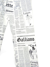 Load image into Gallery viewer, Galliano Newspaper Print Pants Fit 30&quot; Waist

