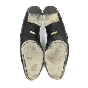Gucci Black Horsebit Monogram Loafers Size 42