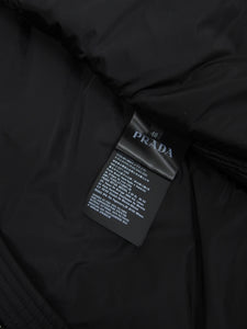 Prada Black Nylon Quilted Jacket Size 48