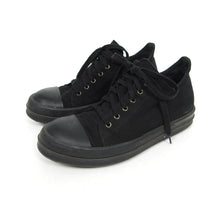 Load image into Gallery viewer, Rick Owens DRKSHDW Black Canvas Low Ramones Size 41
